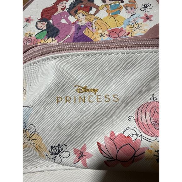 Disney Bioworld Floral Princesses Backpack Pink Multicolor NWOT - Picture 2 of 14